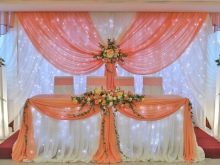 Прикраса залу на весілля (86 фото): оформлення весільного банкетного приміщення в стилі «рустик» та інших