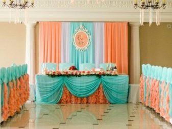 Прикраса залу на весілля (86 фото): оформлення весільного банкетного приміщення в стилі «рустик» та інших