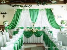 Прикраса залу на весілля (86 фото): оформлення весільного банкетного приміщення в стилі «рустик» та інших