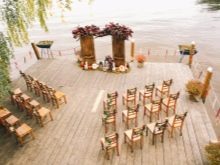 Прикраса залу на весілля (86 фото): оформлення весільного банкетного приміщення в стилі «рустик» та інших