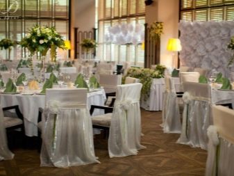 Прикраса залу на весілля (86 фото): оформлення весільного банкетного приміщення в стилі «рустик» та інших