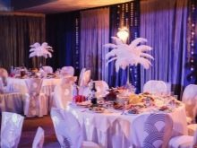 Прикраса залу на весілля (86 фото): оформлення весільного банкетного приміщення в стилі «рустик» та інших