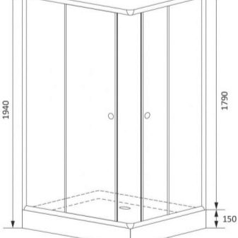 Прямокутні душові кабіни: розміри 70х100 і 110х80, 120х80 і 120х90, 70х90 та інші, вузькі і широкі моделі з піддоном