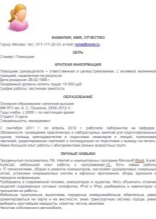 Резюме студента: зразки. Як писати його без досвіду роботи? Опис бажаної посади. Як написати на стажування та практику?