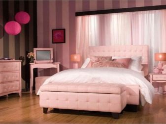 Рожева спальня (76 фото): кімната в сіро-рожевих пудрових, біло-рожевих і бежево-рожевих тонах, штори і шпалери в дизайні інтер’єру, поєднання з іншими кольорами