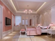 Рожева спальня (76 фото): кімната в сіро-рожевих пудрових, біло-рожевих і бежево-рожевих тонах, штори і шпалери в дизайні інтер’єру, поєднання з іншими кольорами