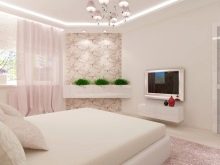 Рожева спальня (76 фото): кімната в сіро-рожевих пудрових, біло-рожевих і бежево-рожевих тонах, штори і шпалери в дизайні інтер’єру, поєднання з іншими кольорами