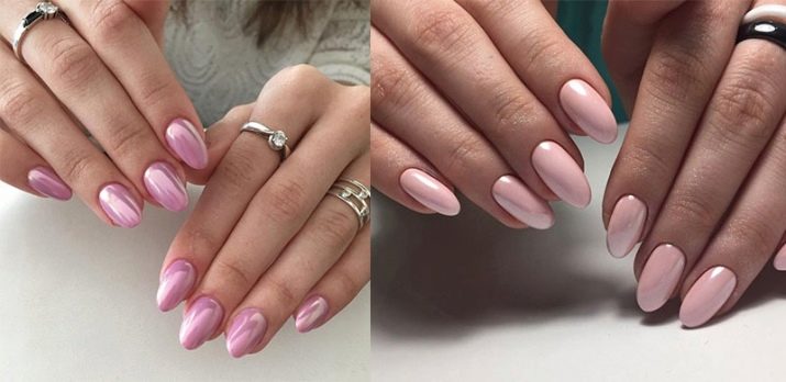 Рожевий манікюр (123 фото): красивий яскраво-рожевий манікюр з сірим кольором і сріблом, місячний декор та ідеї блискучих малюнків з смужками