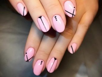 Рожевий манікюр (123 фото): красивий яскраво-рожевий манікюр з сірим кольором і сріблом, місячний декор та ідеї блискучих малюнків з смужками