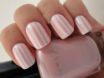 Рожевий манікюр (123 фото): красивий яскраво-рожевий манікюр з сірим кольором і сріблом, місячний декор та ідеї блискучих малюнків з смужками