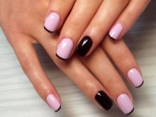 Рожевий манікюр (123 фото): річний дизайн нігтів лаком кольору пильна троянда і темно-перламутрового відтінку