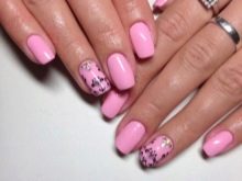 Рожевий манікюр (123 фото): річний дизайн нігтів лаком кольору пильна троянда і темно-перламутрового відтінку