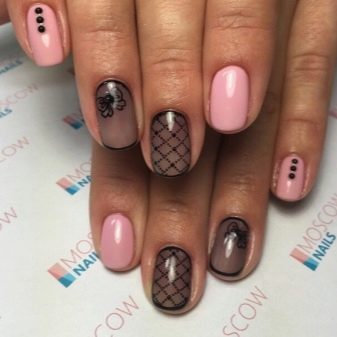 Рожевий манікюр (123 фото): річний дизайн нігтів лаком кольору пильна троянда і темно-перламутрового відтінку