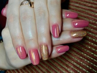 Рожевий манікюр (123 фото): річний дизайн нігтів лаком кольору пильна троянда і темно-перламутрового відтінку