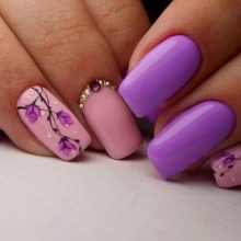 Рожево-фіолетовий манікюр (44 фото): ідеї дизайну нігтів за допомогою лаку