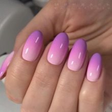 Рожево-фіолетовий манікюр (44 фото): ідеї дизайну нігтів за допомогою лаку