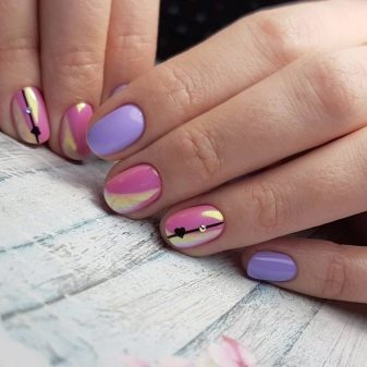 Рожево-фіолетовий манікюр (44 фото): ідеї дизайну нігтів за допомогою лаку