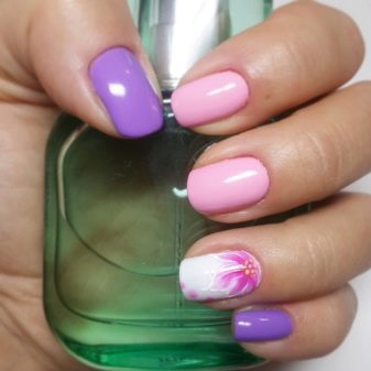 Рожево-фіолетовий манікюр (44 фото): ідеї дизайну нігтів за допомогою лаку