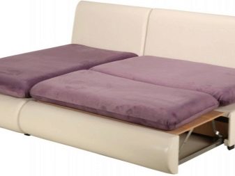 Розкладні дивани без підлокітників: моделі шириною 120, 130 і 140 см, маленькі 100 і 110 см, переваги і недоліки