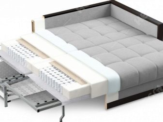 Розкладні дивани без підлокітників: моделі шириною 120, 130 і 140 см, маленькі 100 і 110 см, переваги і недоліки