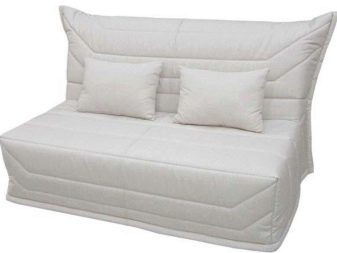 Розкладні дивани без підлокітників: моделі шириною 120, 130 і 140 см, маленькі 100 і 110 см, переваги і недоліки