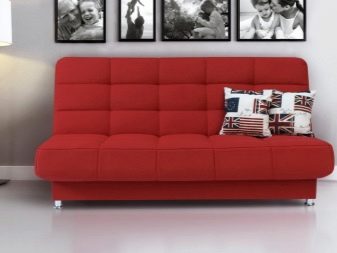Розкладні дивани без підлокітників: моделі шириною 120, 130 і 140 см, маленькі 100 і 110 см, переваги і недоліки