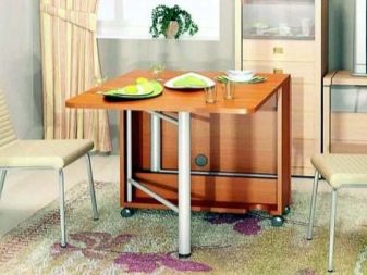 Розкладні столи для маленької кухні (47 фото): кухонні столи-трансформери, складні та розсувні обідні моделі 50х50 і 60х60 см, 60х80 см і інших розмірів