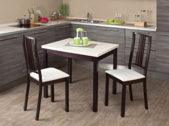 Розкладні столи для маленької кухні (47 фото): кухонні столи-трансформери, складні та розсувні обідні моделі 50х50 і 60х60 см, 60х80 см і інших розмірів