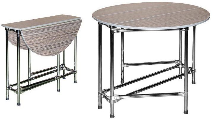 Розкладний обідній стіл-книжка для вітальні: як вибрати вузький стіл-трансформер для залу круглої і квадратної форми?