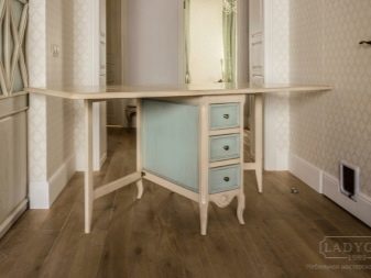 Розкладний обідній стіл-книжка для вітальні: як вибрати вузький стіл-трансформер для залу круглої і квадратної форми?