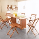 Розкладний обідній стіл-книжка для вітальні: як вибрати вузький стіл-трансформер для залу круглої і квадратної форми?