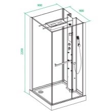 Розміри душових кабін (29 фото): огляд мінімальних і звичайних розмірів, великі варіанти. Як підібрати оптимальний – комфортний розмір?