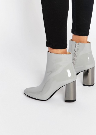 Сірі ботильйони (43 фото): з чим носити замшеві і шкіряні моделі на підборах і на танкетці