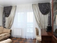 Сірі штори в інтер’єрі вітальні (60 фото): біло-сріблясті штори в залі, сіро-зелені, сіро-блакитні, сіро-бежеві комбінації в шторах