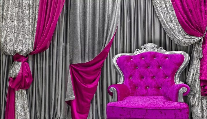 Сірі штори в інтер’єрі вітальні (60 фото): біло-сріблясті штори в залі, сіро-зелені, сіро-блакитні, сіро-бежеві комбінації в шторах