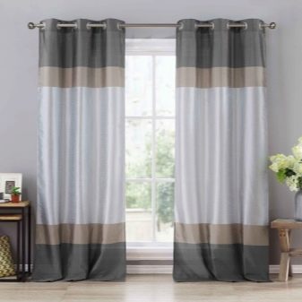 Сірі штори в спальні (63 фото): інтер’єр з синьо-сірими і світло-сірими фіранками, дизайн з темно-сірими і сіро-коричневими шторами, інші варіанти