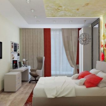 Сірі штори в спальні (63 фото): інтер’єр з синьо-сірими і світло-сірими фіранками, дизайн з темно-сірими і сіро-коричневими шторами, інші варіанти