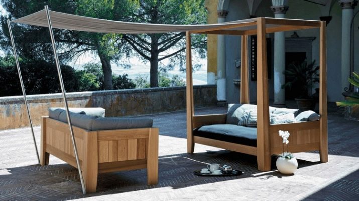 Садові дивани: вуличні дерев’яні та плетені для дачі. Кутова радіусна меблі для вулиці і інші моделі. Розміри