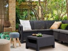 Садові дивани: вуличні дерев’яні та плетені для дачі. Кутова радіусна меблі для вулиці і інші моделі. Розміри