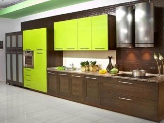 Салатові кухні (74 фото): особливості кухонного гарнітура салатового кольору в інтер’єрі кухні, варіанти дизайну шпалер в салатових тонах