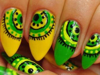 Салатовий манікюр (106 фото): дизайн нігтів яскраво-салатового і ніжно-салатового кольору з білим лаком