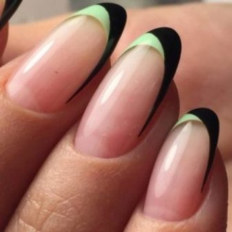 Салатовий манікюр (106 фото): дизайн нігтів яскраво-салатового і ніжно-салатового кольору з білим лаком