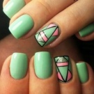 Салатовий манікюр (106 фото): дизайн нігтів яскраво-салатового і ніжно-салатового кольору з білим лаком
