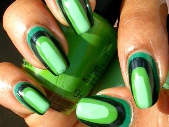 Салатовий манікюр (106 фото): дизайн нігтів яскраво-салатового і ніжно-салатового кольору з білим лаком