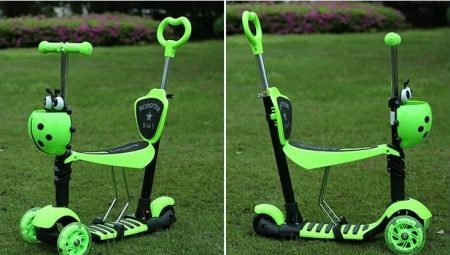 Самокати 5 в 1: дитячі самокати беговелы «Божа корівка» з батьківською ручкою та інші моделі. Як їх зібрати? Відгуки