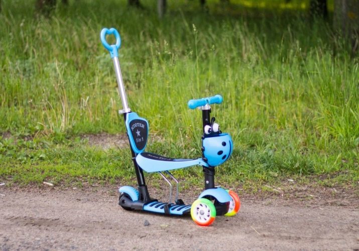 Самокати 5 в 1: дитячі самокати беговелы «Божа корівка» з батьківською ручкою та інші моделі. Як їх зібрати? Відгуки