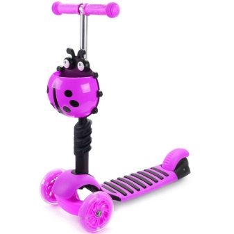 Самокати 5 в 1: дитячі самокати беговелы «Божа корівка» з батьківською ручкою та інші моделі. Як їх зібрати? Відгуки