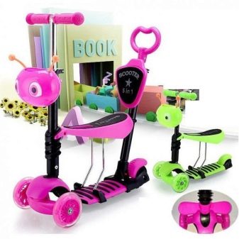 Самокати 5 в 1: дитячі самокати беговелы «Божа корівка» з батьківською ручкою та інші моделі. Як їх зібрати? Відгуки