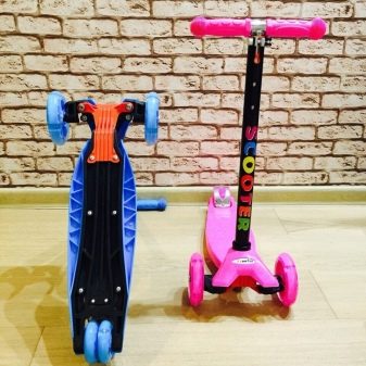 Самокати з світяться колеса: триколісні дитячі самокати з великими колесами для дітей 4-5 років і інші моделі