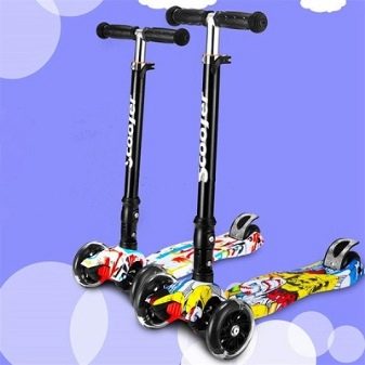 Самокати з світяться колеса: триколісні дитячі самокати з великими колесами для дітей 4-5 років і інші моделі